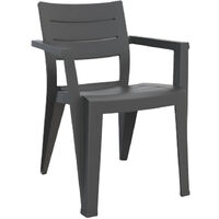 Sedia Da Giardino "Julie" Smooth Finish/Rezolith Graphite - cm.61,5x58,5x79h