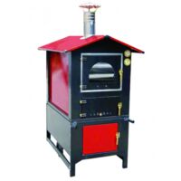 Lapillo forno cucina a legna da esterno con struttura in metallo cm.96x120x163h pane pizza