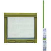 Zanzariera kit a molla frizionata colore bronzo - Misure: cm 120x170h