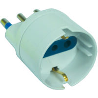 Adattatore 2p+t con presa schuko bianca - spina 10a bianco