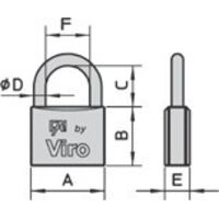 Lucchetto arco normale fai by viro - Misure: mm 70 (art.557)