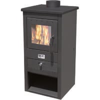 Stufa a Legna Athena 10,7 Kw Con Aspiracenere Lavor Ashley e salva  pavimenti quadrato 69x69