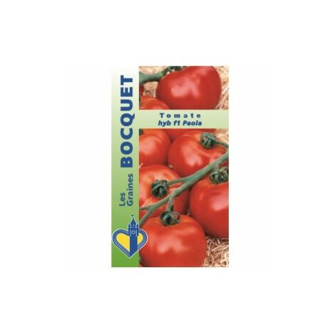 Tomate hybride F1 Paola – Variété demi-précoce – Semis février-mars – Exposition soleil – Résistante aux maladies – 0,2g – Graines Bocquet