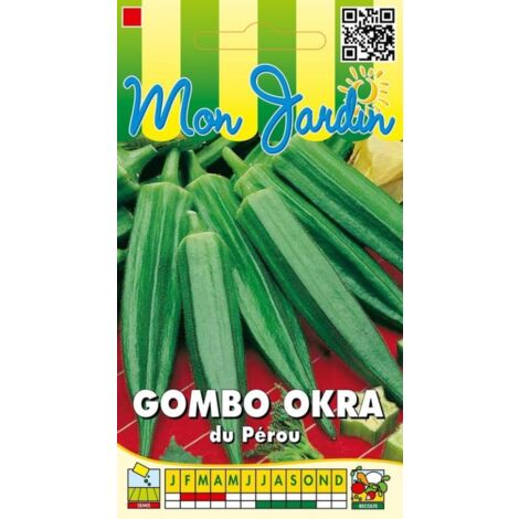 Gombo (Okra) graines 3g – Semis de février à avril – Récolte entre juillet et octobre – Exposition plein soleil – Graines Bocquet