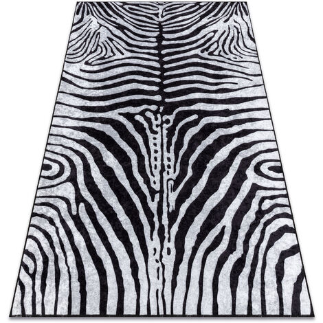 MIRO 51331.803 washing carpet Zebra anti-slip - black / white black 160x220 cm (1/5)