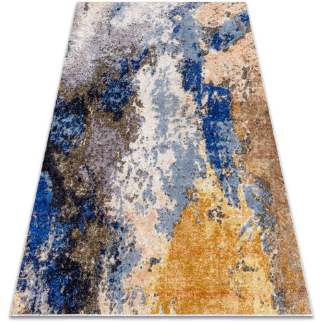 Rugsx – Washing carpet Abstraction anti-slip – Blue / beige – 160x220 cm – Machine washable – Low pile for easy cleaning (1/5)