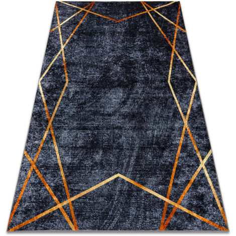 MIRO 51233.810 washing carpet Geometric anti-slip - dark grey grey 120x170 cm (1/5)