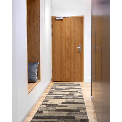 Runner KARMEL Deski boards grey caramel 80cm beige 80x200 cm