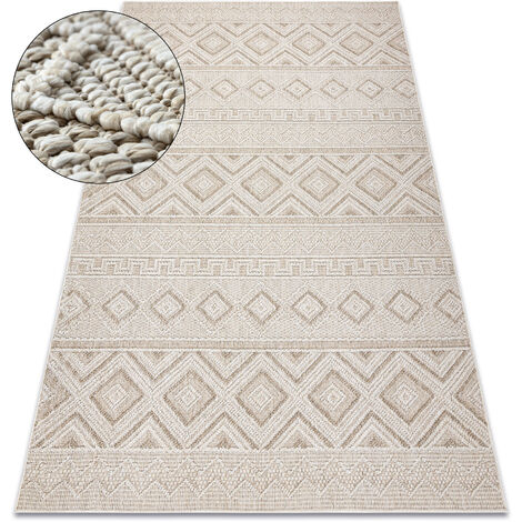 Carpet JERSEY 19234 beige - Rhombuses, structural, loop BOHO  beige 160x220 cm (1/5)