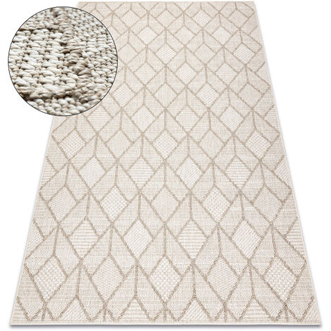 Carpet JERSEY 19231 beige - Geometric structural, loop BOHO  beige 120x170 cm (1/5)