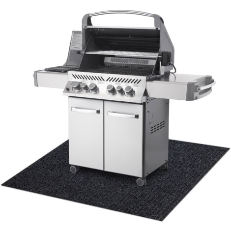 Protective grill mat GIN 2057 for the terrace, outdoor - anthracite grey 100x120 cm (1/5)