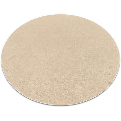 Modern washing carpet LINDO circle beige, anti-slip, shaggy beige circle 60 cm (1/5)