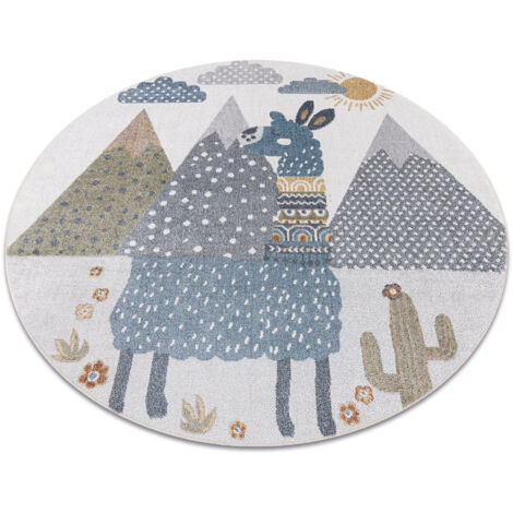 Carpet BONO 8275 circle Lama cream / light grey multicolour round 200 cm (1/5)