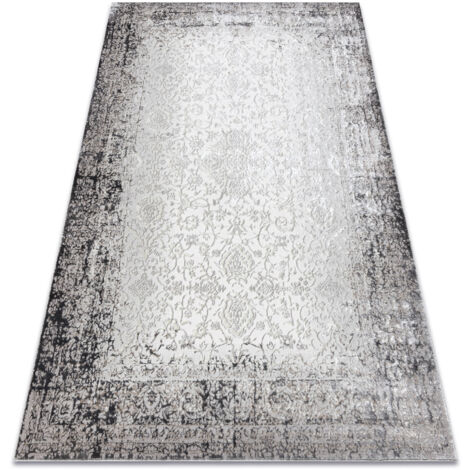 BLISS Z226AZ226 carpet cream / grey - Frame, ornament, modern, structural grey 180x270 cm (1/5)