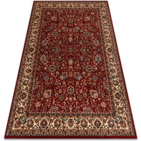 Wool carpet KASHQAI 4362 302 ornament claret / beige red 80x160 cm (1/5)
