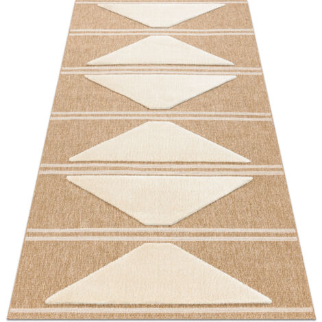 SPARK 0698A beige / cream carpet - Geometric, Triangles, sisal, structural beige 180x270 cm (1/5)