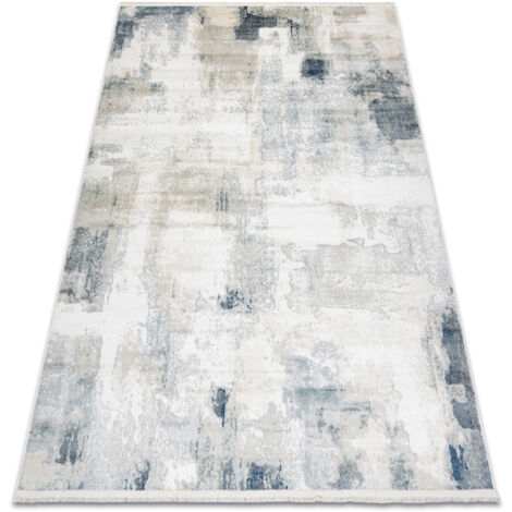 DISTIN 0144A white / cream / beige modern carpet - Abstraction, vintage, fringes white 120x170 cm (1/5)