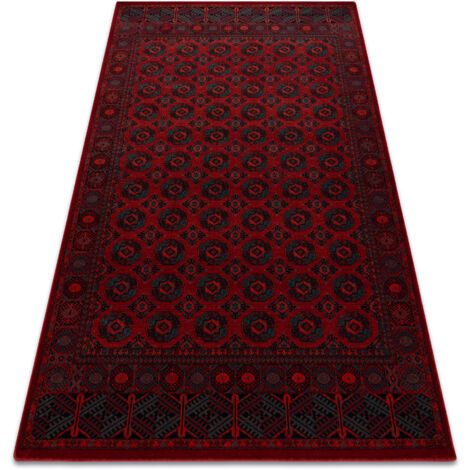 Wool carpet OMEGA BUCHARA frame, circles red red 200x300 cm (1/5)