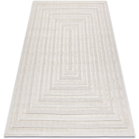 Carpet SANTO SISAL 0999 geometric white white 200x290 cm