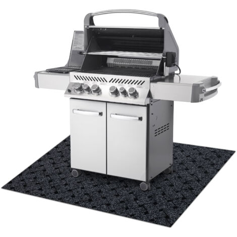 VECTRA 900 protective grill mat for terrace, outdoor - anthracite black 100x120 cm (1/5)