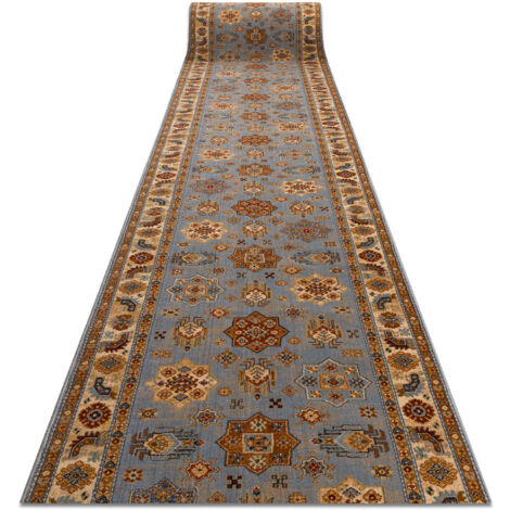 KESHAN runner 7683/53544 Frame, oriental blue / beige 90cm blue 90x250 cm (1/5)