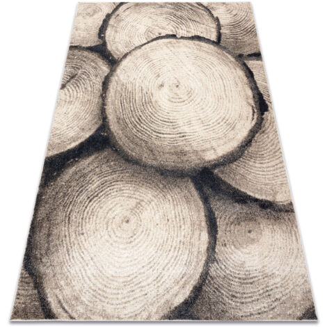 Carpet FUSION 9612 cream / beige - Tree wood, modern, abstract beige 200x290 cm (1/5)
