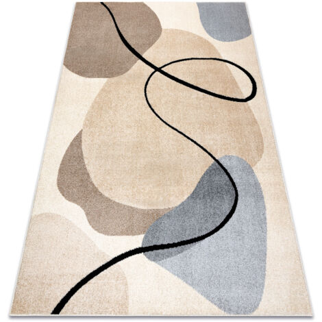 Carpet FUSION 9213 cream / beige - Geometric, modern, abstract beige 140x190 cm (1/5)