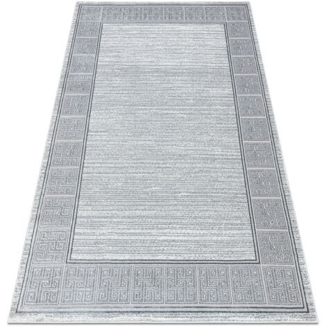 Carpet ALLURE 8783 Greek key, frame - Structural, stylish, glamour light grey / white grey 240x330 cm (1/5)