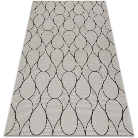 Carpet SISAL FLAT 49379960 Drops cream / black beige 80x150 cm (1/5)