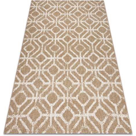 Carpet FLAT 48957265 Geometric RHOMBUS natural beige string beige 120x170 cm (1/5)