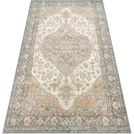 Wool Carpet SOHO 477.01.LA113 OSTA - Ornament, rosette, natural green / beige green 80x160 cm (1/5)