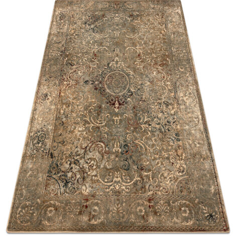 Wool carpet OMEGA LUMIER Ornament vintage iron green green 235x350 cm (1/5)