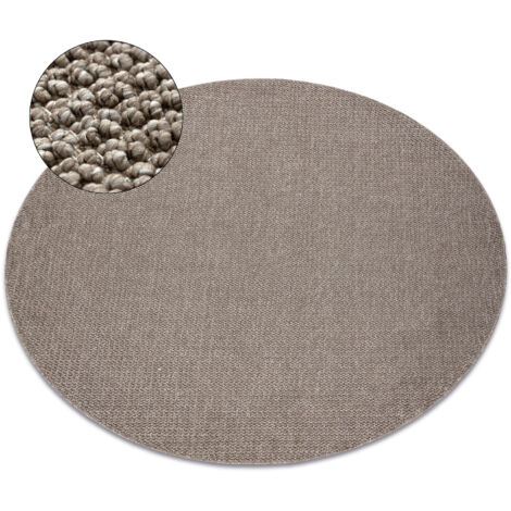 Carpet CASABLANCA LOOP circle brown loop, soft brown round 200 cm (1/5)