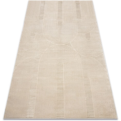 Carpet BALANCE 9086 taupe - Geometric, structural, glamour beige 140x190 cm (1/5)