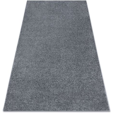 Carpet wall-to-wall SANTA FE grey 97 plain, flat, one colour grey ...