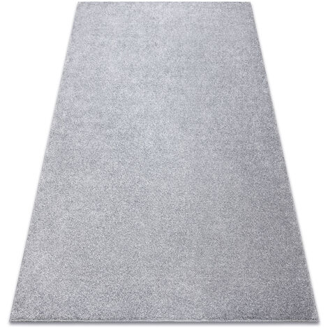 Carpet wall-to-wall SAN MIGUEL silver 92 plain, flat, one colour grey 300x300 cm (1/5)