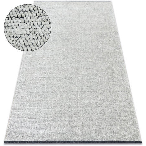 Carpet FLORENCE 24021 One-colour, glamour, flat woven, fringes - cream beige 195x290 cm (1/5)