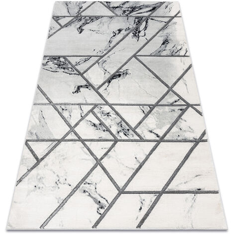 Exclusive EMERALD Carpet 0085 glamour, stylish marble, geometric white / silver  grey 160x220 cm (1/5)