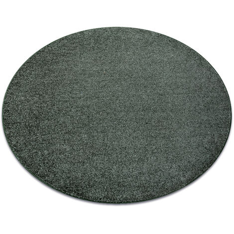 Carpet, round INDUS green 27 plain, MELANGE green round 200 cm (1/5)