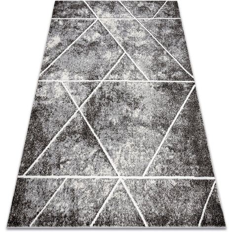Carpet MATEO 8031/644 Modern, geometric, triangles - structural grey grey 80x150 cm (1/5)
