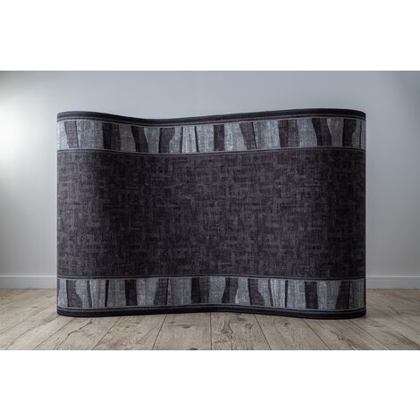 Runner Da Tavolo APELT In Poliestere E Lino, Motivo Jacquard Con Quadri E Strisce, Grigio/marrone, 44x140 Cm, Lavabile, Made In Germany