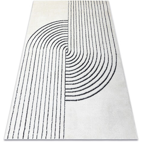 Carpet MODE 8587 geometric cream / black beige 120x170 cm