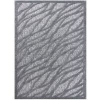 Carpet SANTO SISAL 58387 leaves trellis anthracite Shades of grey and silver 200x290 cm