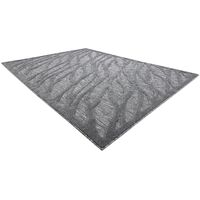 Carpet SANTO SISAL 58387 leaves trellis anthracite Shades of grey and silver 200x290 cm