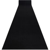 Runner anti-slip RUMBA single colour gum black 80 cm Black 80x150 cm