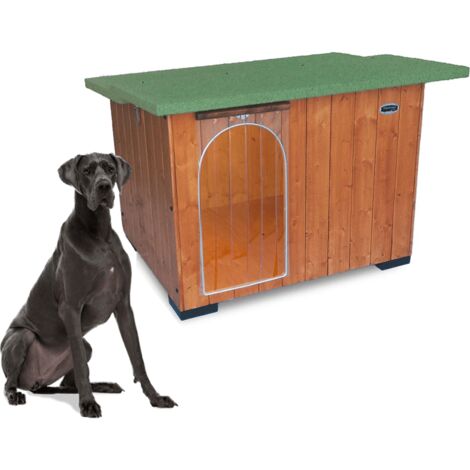 Cuccia in Legno per Cani da Esterno Tendina OMAGGIO mod. Italy MADE IN ITALY E - Alano 122x98xH86 Tendina OMAGGIO