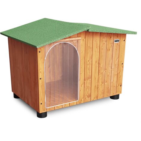 Cuccia in Legno per Cani da Esterno Tendina OMAGGIO mod. Oasi  MADE IN ITALY E - Alano 119x90xH87 Tendina OMAGGIO