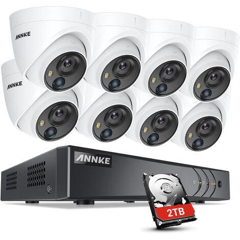 Annke H 265 5mp Ultra Hd 8ch Dvr Cctv Security System 8pcs Ip67 Weaterproof Outdoor