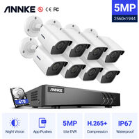 ANNKE H.265+ 5MP Lite Ultra HD 8CH DVR CCTV Security System 8pcs Outdoor 5MP EXIR Night Vision Camera Video Surveillance Kit With 4T HDD