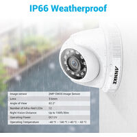ANNKE 1080P IP67 Weatherproof Security Camera for Outdoor Indoor CCTV Surveillance Works - 2 Cameras